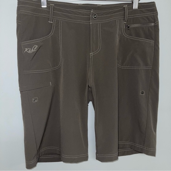 Kuhl Shorts Women’s Size 14 US Taupe Vala Roll-Up Long‎ Stretch Hiking Outdoor - Picture 3 of 10